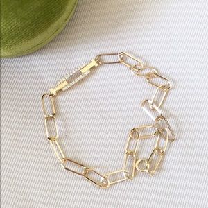 Solid gold diamond bracelet